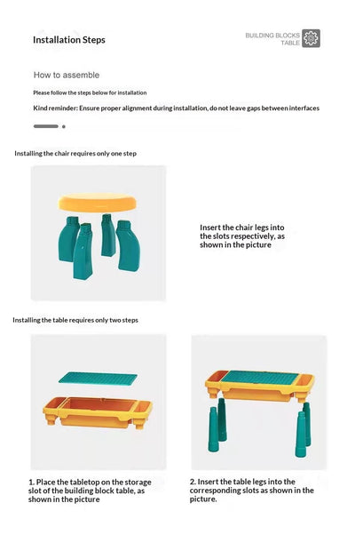 Mesa de Construcción con Bloques Gigantes para Niños - Image 27