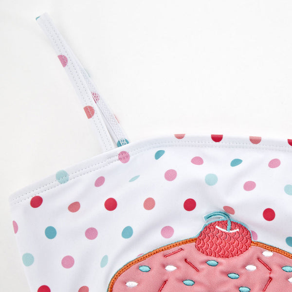 Traje de Baño Enterizo para Niñas - Diseño Fuente Térmica