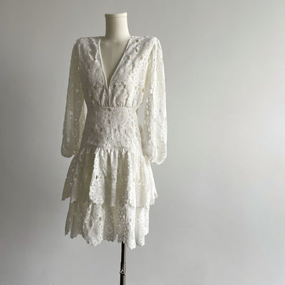 Vestido Elegante con Encaje Calado y Escote en V para Mujer - Image 15