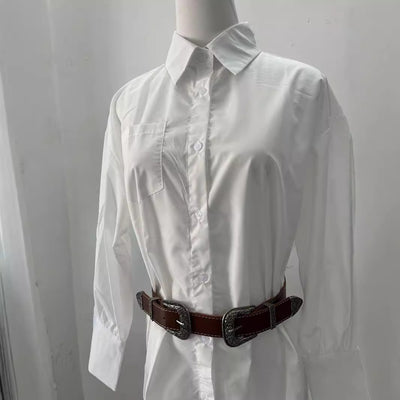 Vestido Camisero Blanco para Mujer - Colección Otoño - Image 3