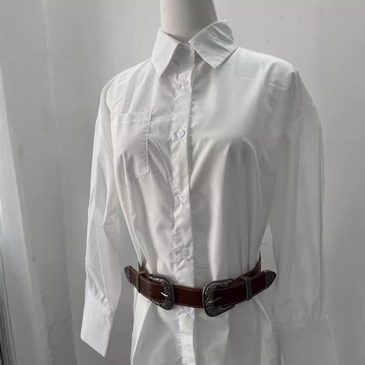 Vestido Camisero Blanco para Mujer - Colección Otoño - Image 3
