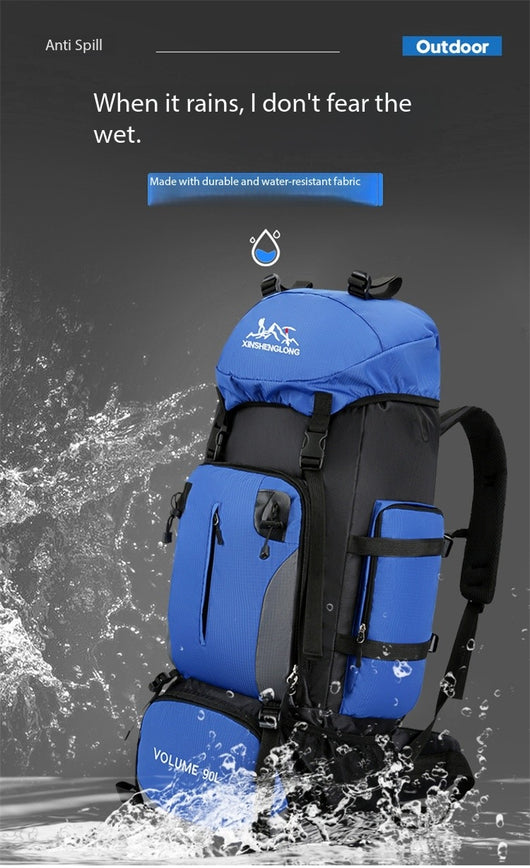 Mochila de Viaje 90L Impermeable para Senderismo y Trabajo - Image 12