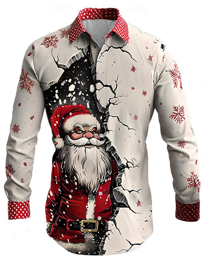 Camisa Estampada 3D con Diseño de Personalidad para Hombre - Image 21