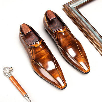 Zapatos de Cuero Charol para Hombre Estilo Británico Punta Afilada - Image 11