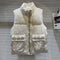 Chaqueta Acolchada de Algodón con Pedrería para Mujer