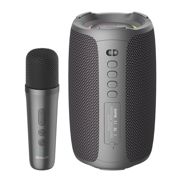 Parlante Bluetooth Portátil con Micrófono Inalámbrico para Karaoke