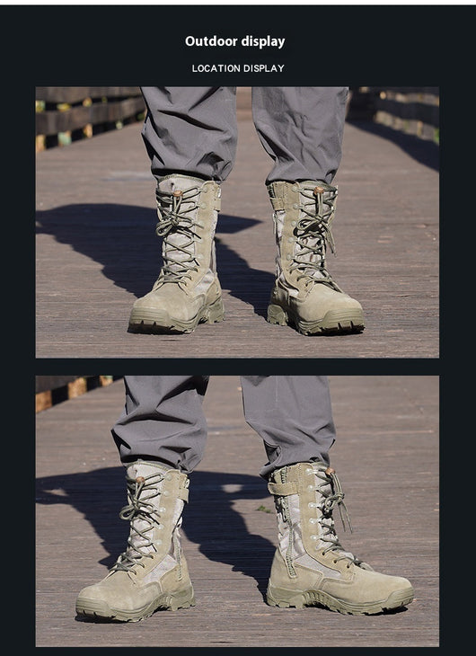 Botas de Combate Altas Verde Desierto - Calzado Táctico Ligero - Image 9