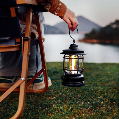 Linterna Vintage Recargable para Camping - Luz Ambiental Portátil Giratoria - Image 9