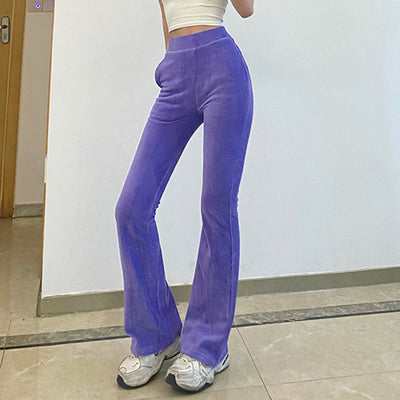 Pantalones de Pana Cintura Alta con Bolsillos - Corte Relajado y Slim - Image 3