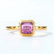 Anillo de Amatista Natural Cuadrado para Mujer