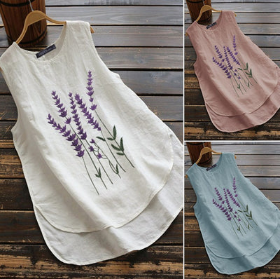 Chaleco Casual de Lino y Algodón con Bordado para Mujer - Image 12