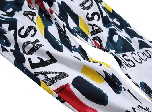 Jeans Casuales Blancos con Estampado y Stretch para Hombre - Image 7