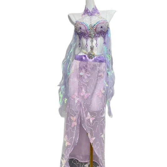 Vestido Mágico de Organza Iridiscente - Estilo Vacacional Zixia - Image 2
