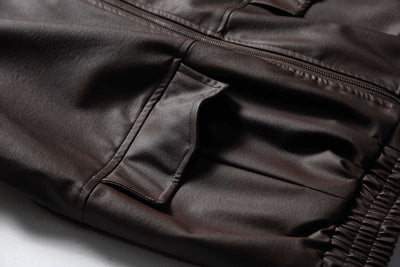 Chaqueta de Cuero para Motociclista - Estilo Clásico Masculino - Image 8