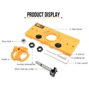 Guía de Taladro 35mm Estilo Copa para Kreg Jig - Localizador de Agujeros para Carpintería