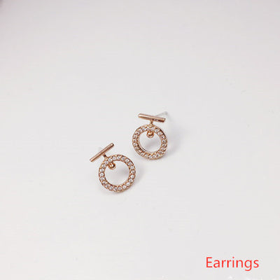 Aretes de Plata Pura Chapados en Oro Rosa - Diseño Delicado Estilo Coreano - Image 7