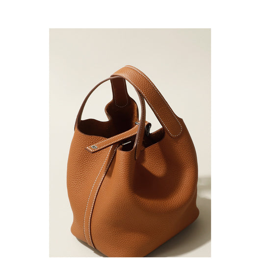 Bolso de Cuero para Mujer Elegante de Color Sólido - Image 8