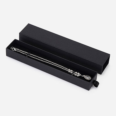 Caja Joyero de Lujo Negro con Cajón Deslizable Tamaño Pequeño - Image 16