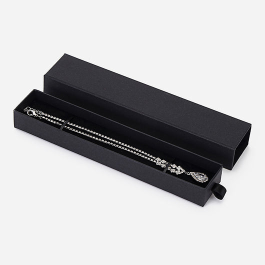 Caja Joyero de Lujo Negro con Cajón Deslizable Tamaño Pequeño - Image 16