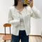 Cardigan Tejido Mujer Cuello V Corto - Perfecto para Primavera y Otoño