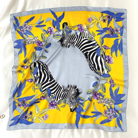 Pañuelo de Seda Estampado Coreano Grande - Image 4