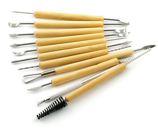 Set de 11 Herramientas Profesionales para Escultura en Arcilla y Modelado