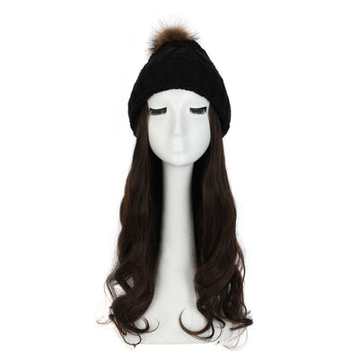 Gorro de Lana con Peluca Desmontable para Mujer - Image 12