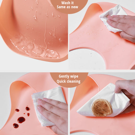 Babero de Silicona Impermeable con Bolsillo Atrapador para Bebé - Image 5