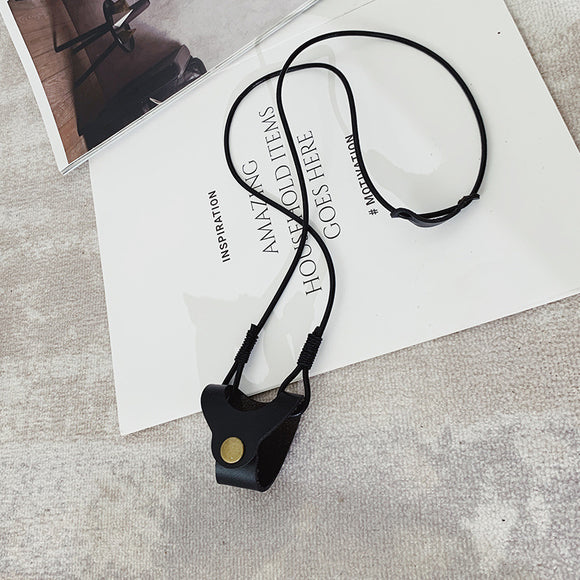 Cordón para Gafas de Cuero - Sujetador de Lentes con Clip Ajustable