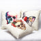 Funda de Almohada de Lino Calavera Colorida para Sofá