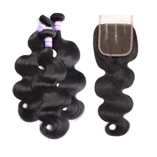 Paquetes de Cabello Humano Brasileño con Cierre