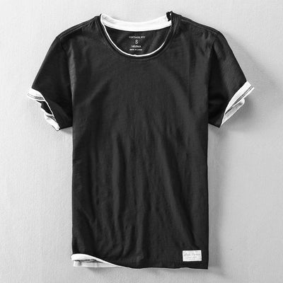 Camiseta Hombre Algodón Slub Verano Casual Ligera