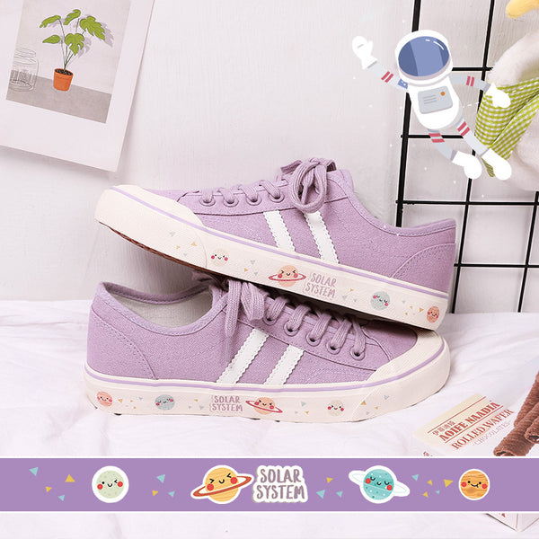 Zapatillas de Lona Bajas Estampado Cielo Estrellado - Versátiles y Modernas