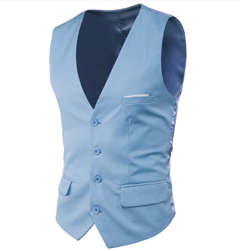 Chaleco Formal Slim Fit para Hombre - Talla Grande sin Mangas - Image 5