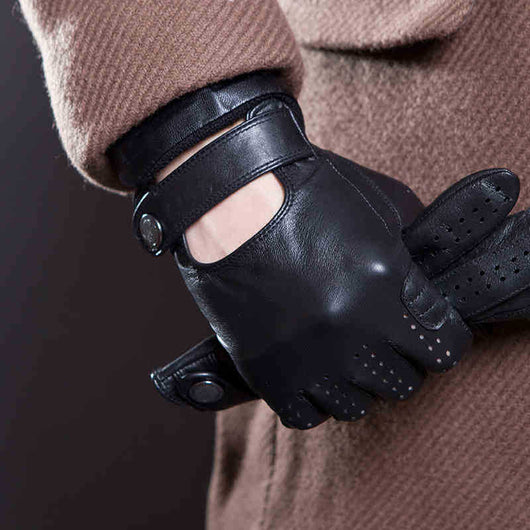 Guantes de Cuero Gamuza con Pantalla Táctil - Image 3