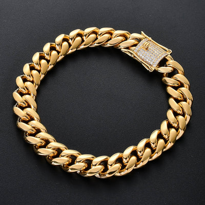 Pulsera Cubana para Hombre con Incrustaciones de Cobre - Image 4