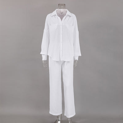 Pijama Largo de Doble Gasa para Mujer - Camisa y Pantalón - Image 12