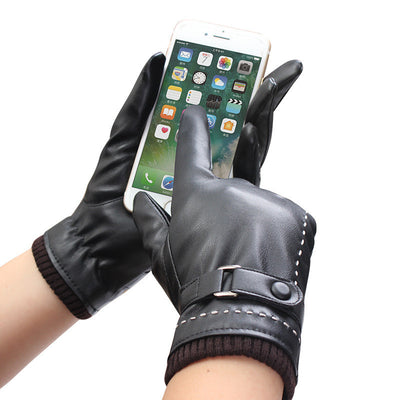 Guantes de Cuero Oveja con Pantalla Táctil - Image 3
