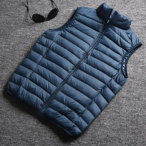 Chaleco sin mangas de plumón de pato blanco ultraligero para invierno - Image 4