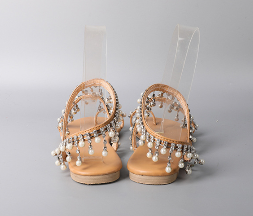 Sandalias Romanas Planas con Perlas para Mujer - Cómodas para Playa - Image 6