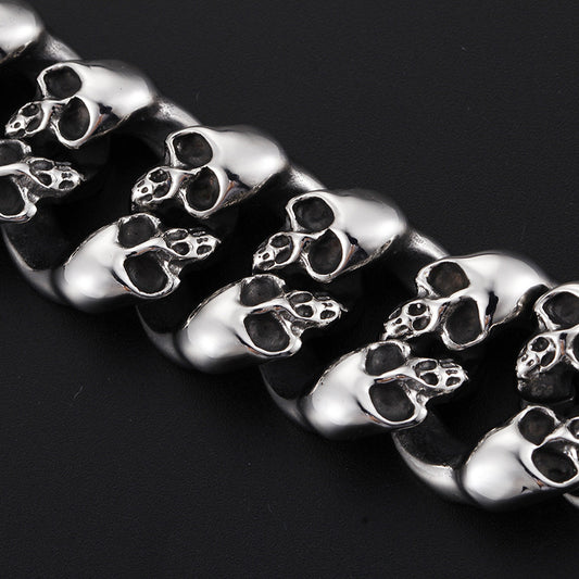 Pulsera de calavera con estilo punk para hombre - Image 2