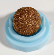 Two self-adhesive rotated catnip lick balls, each in a light blue holder, for cat entertainment. - Image 10