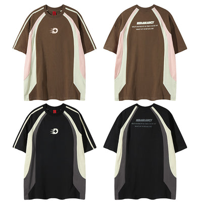 Playera Retro de Patchwork para Hombre - Diseño Casual y Deportivo - Image 7