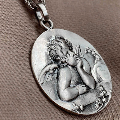 Dije de Plata 925 Grande Grabado en Relieve para Hombre y Mujer - Image 4