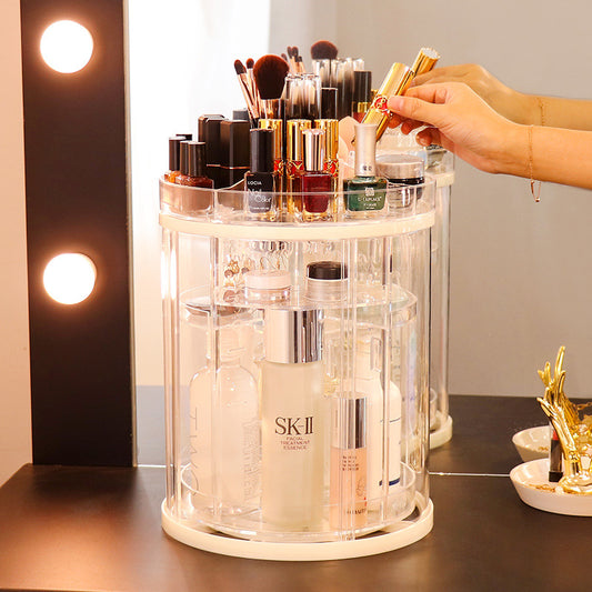 Organizador Giratorio de Cosméticos y Cuidado de Piel - Gran Capacidad Rojo