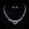 Conjunto de Collar Studs con Flores de Circón