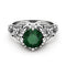 Anel feminino de zircônia esmeralda verde tamanho 10