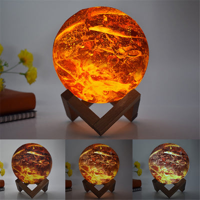 Lámpara LED 3D con Efecto Llama Pintada