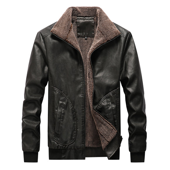 Chaqueta de Invierno Mountainskin PU para Hombre - Abrigo Grueso y Cálido