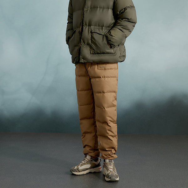 Pantalones Térmicos de Plumón de Ganso Blanco para Hombre